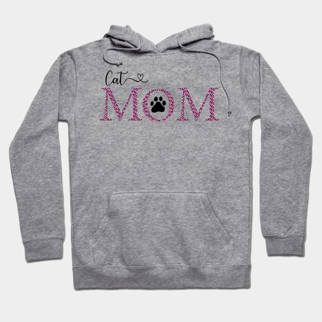 Cat mom pink Hoodie by Anines Atelier